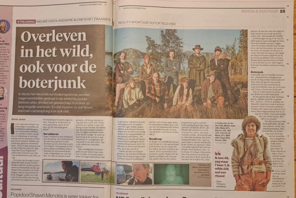 Daan in het AD over Alone