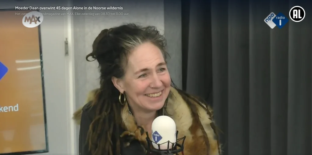 Daan op bezoek bij NPO Radio 1 over het winnen van ALONE